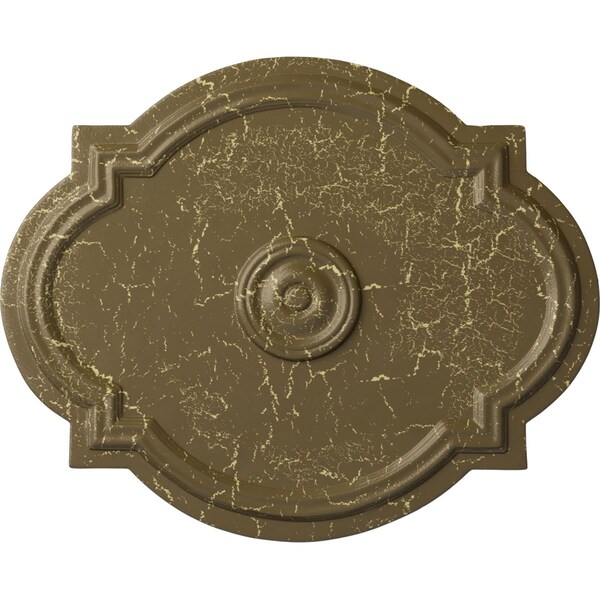 Ekena Millwork Waltz Ceiling Medallion (Canopies up to 4 1/2"), 21 1/4"W x 17 3/8"H x 1"P, Mississippi Mud Crackle CM21WAMMC - main